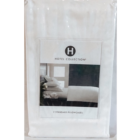 HOTEL COLLECTION 2 STANDARD PILLOWCASES - Picture 1 of 2